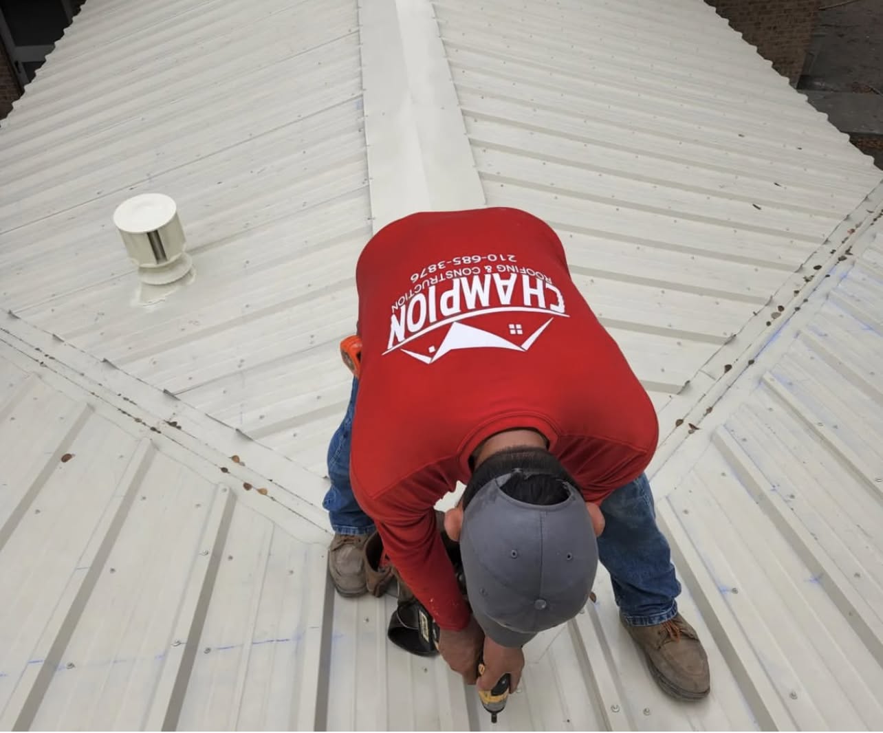 Champion crew on a San Antonio job site
